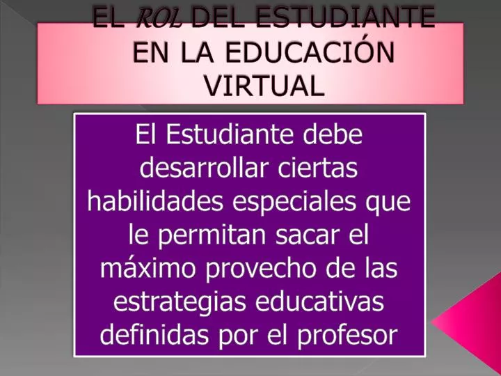 el rol del estudiante en la educaci n virtual