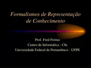 formalismos de representa o de conhecimento