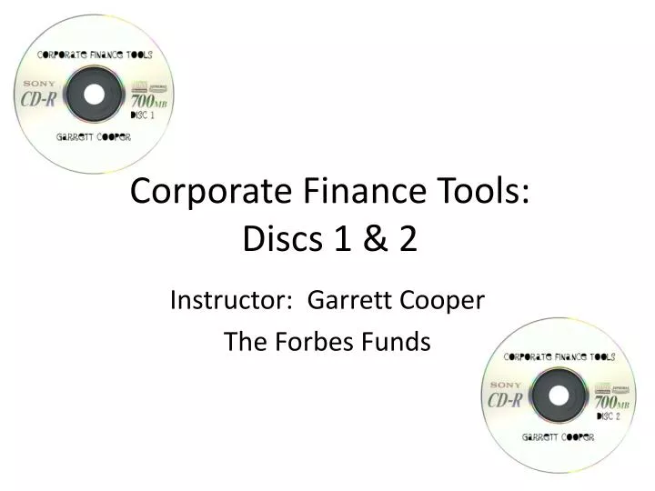 corporate finance tools discs 1 2