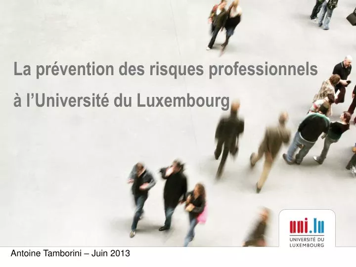 la pr vention des risques professionnels l universit du luxembourg
