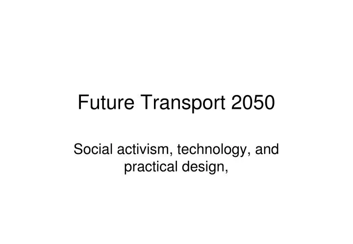 future transport 2050