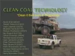 Clean Coal Technology - slide 1