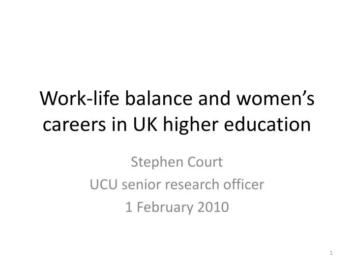 work life balance and women s careers in uk higher education