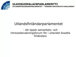 utlandsfinl ndarparlamentet
