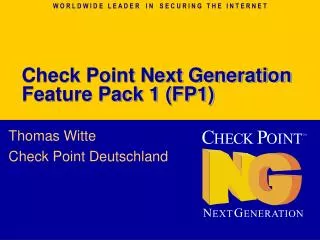 Check Point Next Generation Feature Pack 1 (FP1)