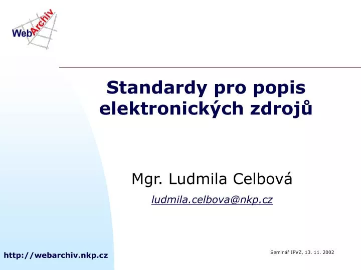 standardy pro popis elektronick ch zdroj