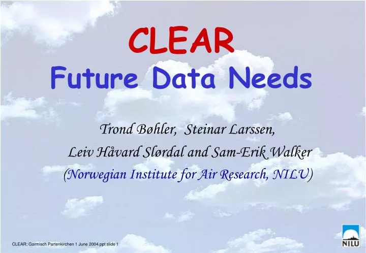 clear future data needs