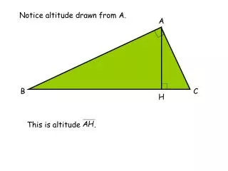 Notice altitude drawn from A.