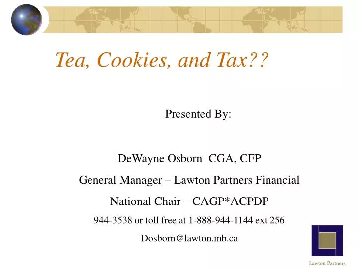 tea cookies and tax