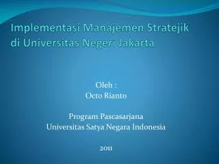 implementasi manajemen stratejik di universitas negeri jakarta