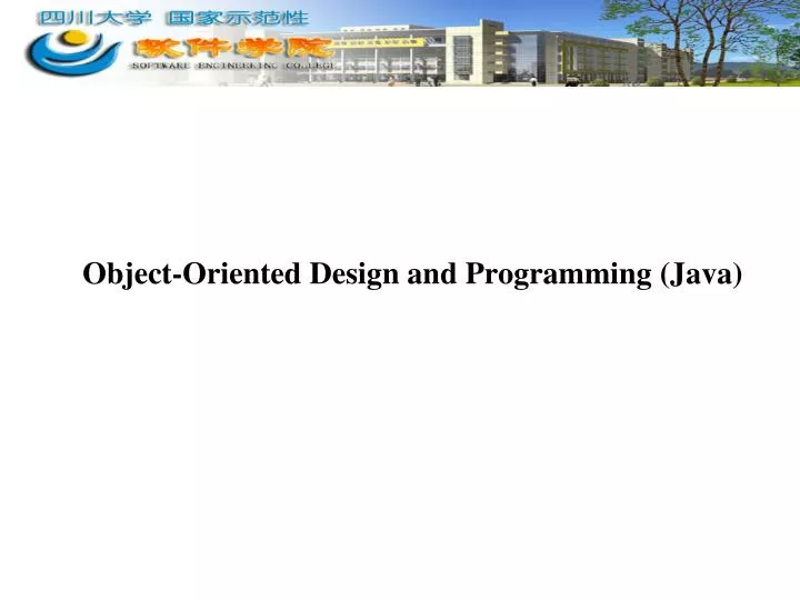 object oriented design and programming java