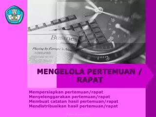 mengelola pertemuan rapat