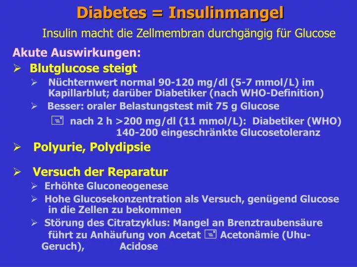 diabetes insulinmangel