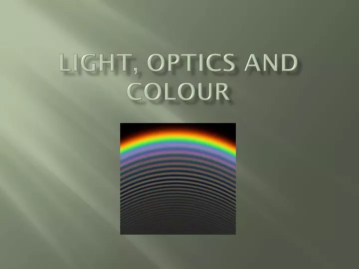 light optics and colour