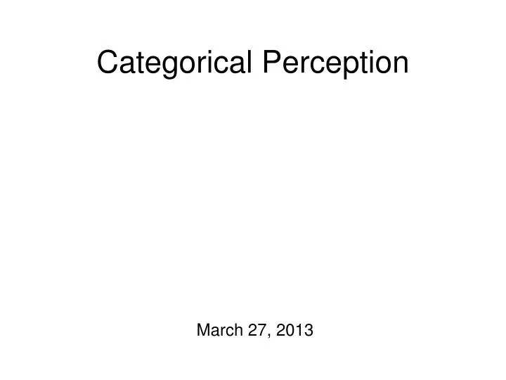 categorical perception