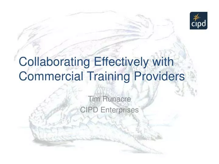 collaborating effectively with commercial training providers