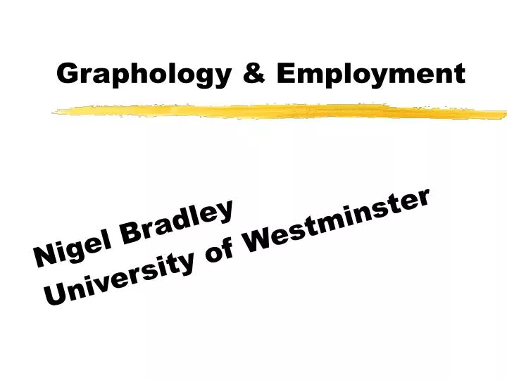 graphology employment