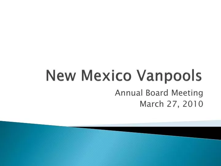 new mexico vanpools