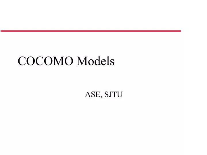 cocomo models