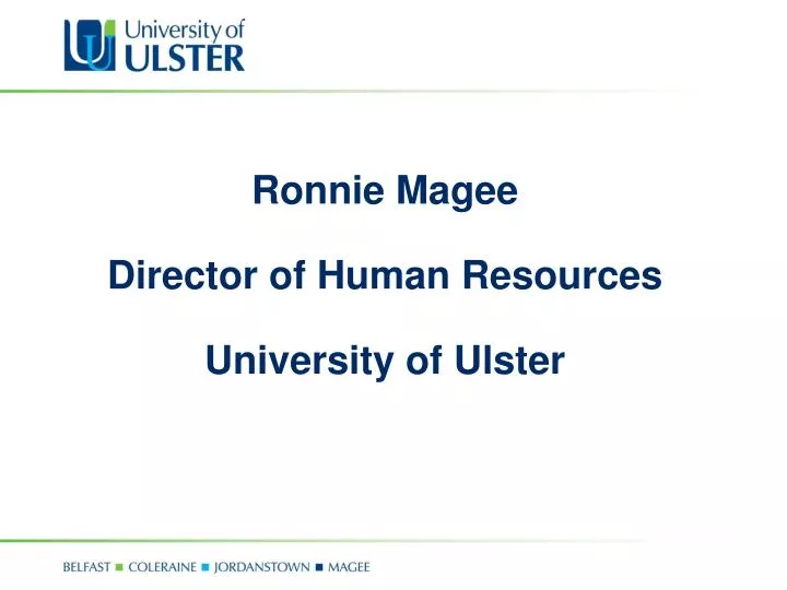 ronnie magee director of human resources university of ulster