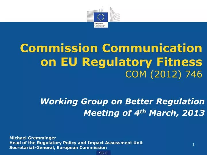 commission communication on eu regulatory fitness com 2012 746