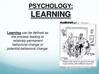 PSYCHOLOGY: LEARNING
