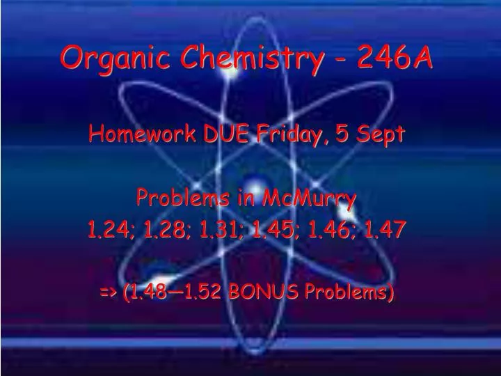 organic chemistry 246a