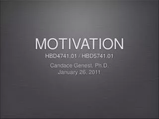 MOTIVATION HBD4741.01 / HBD5741.01