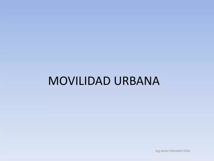 movilidad urbana