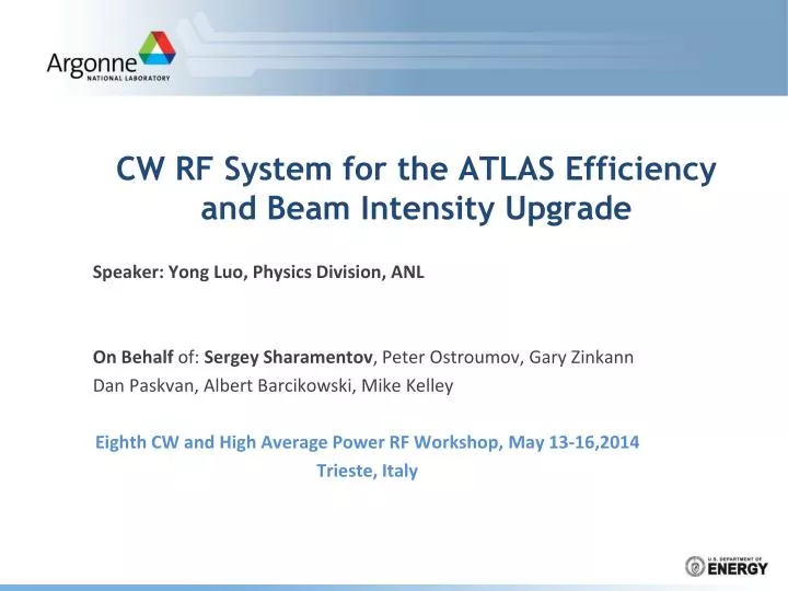 cw rf system for the atlas efficiency and beam intensity upgrade