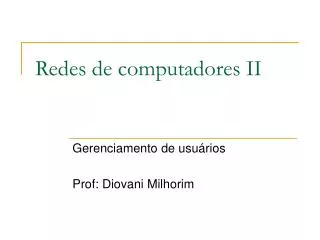 redes de computadores ii