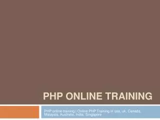 PHP online training | Online PHP Training in usa, uk, Canada
