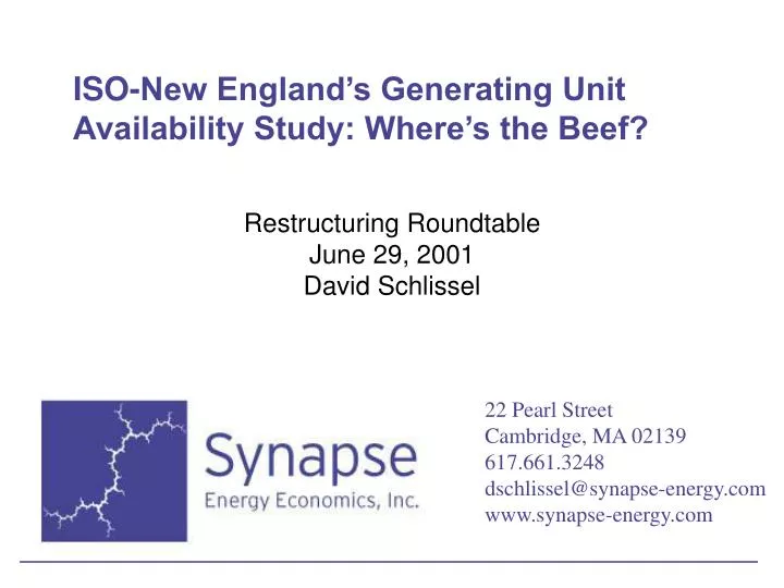 iso new england s generating unit availability study where s the beef