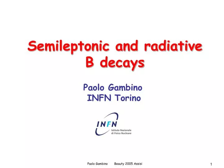 semileptonic and radiative b decays