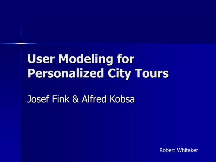 user modeling for personalized city tours