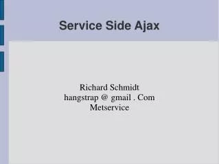 Service Side Ajax