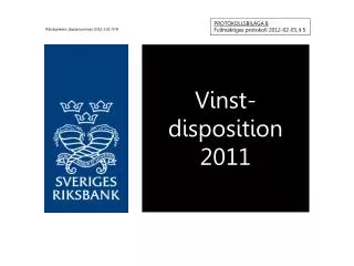 vinst disposition 2011