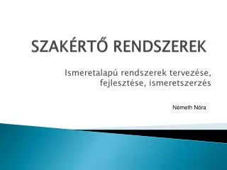 szak rt rendszerek