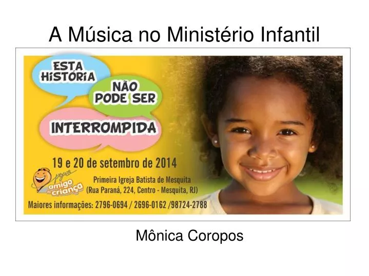 a m sica no minist rio infantil