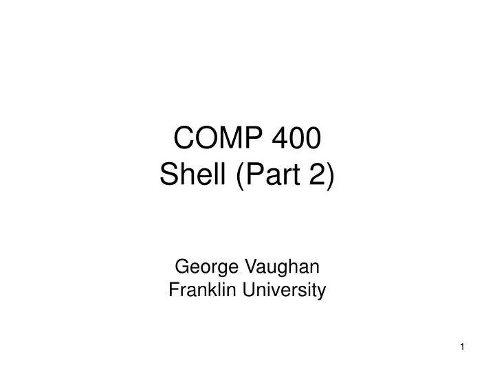 comp 400 shell part 2