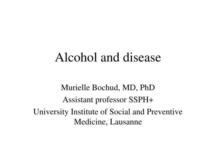 alcohol and disease