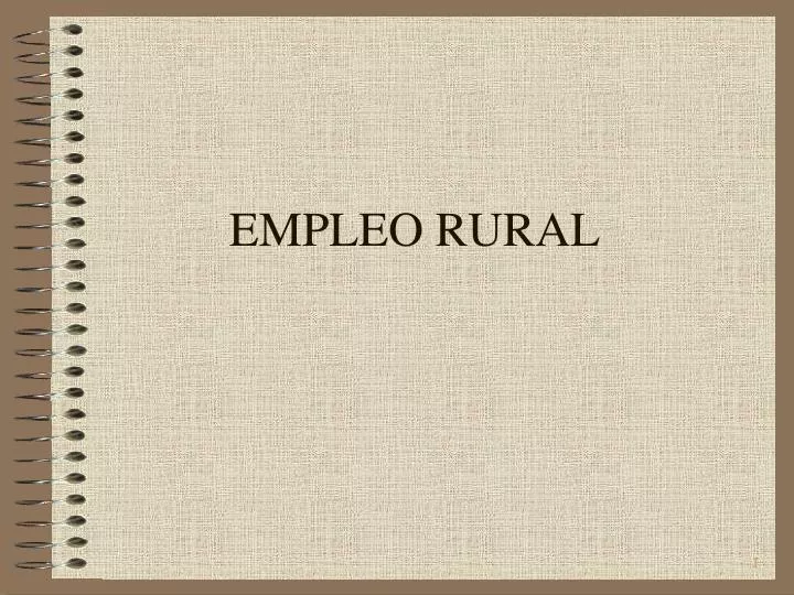 empleo rural