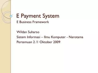 e payment system