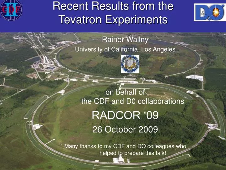 recent results from the tevatron experiments