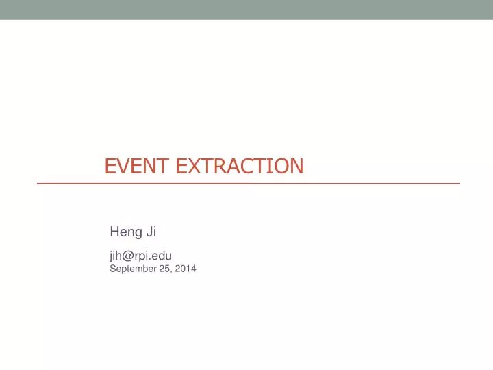 event extraction