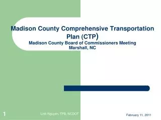 Comprehensive Transportation Plan (CTP): What is it?