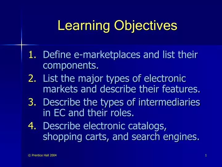 learning objectives