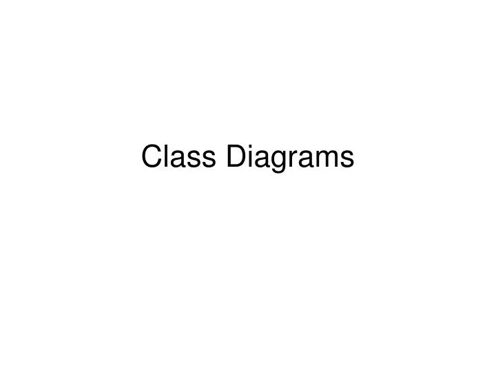 class diagrams