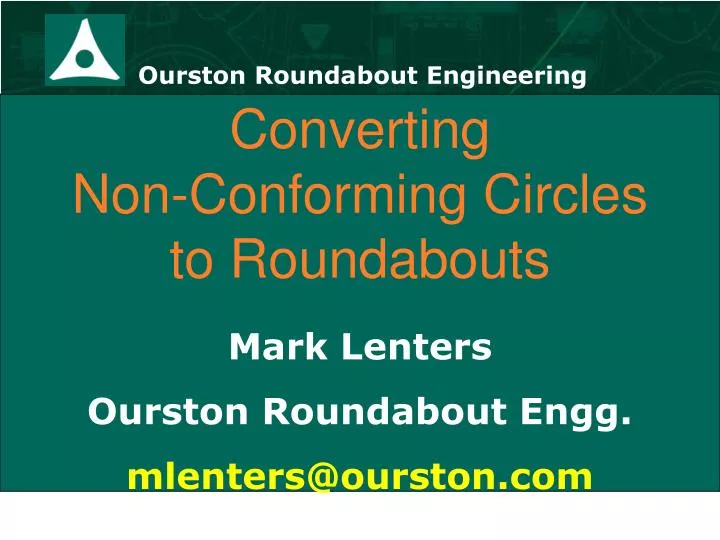 converting non conforming circles to roundabouts