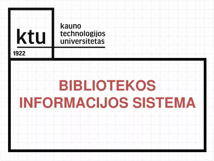 bibliotekos informacijos sistema